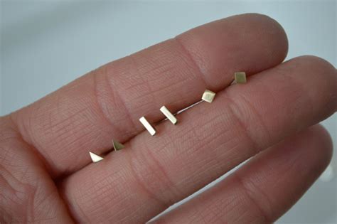 tiny house metal studs|very small earring studs.